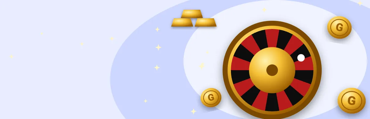 Casino Gambloria – kolorowy automat i żetony na banerze kasyna Gambloria